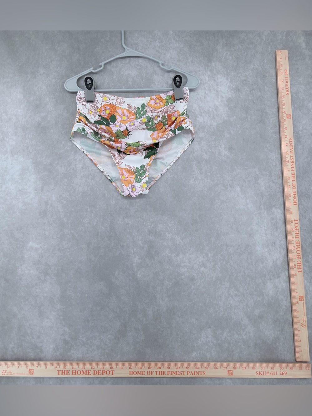 Floral High-Waist Bikini Bottoms - Pink & Orange Floral women’s size 6